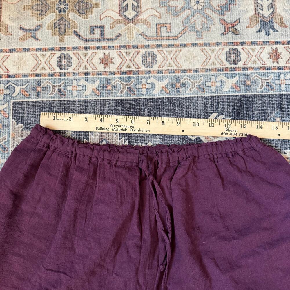 By Anthropolie Gauze Shorts Pull On  Purple 100% Cotton Women’s Size Medium - Picture 10 of 11